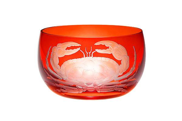 Small Round Orange Decorative  Bowl