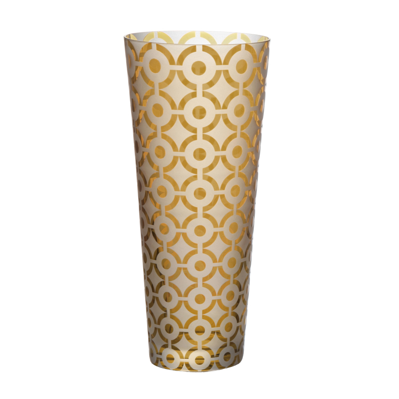 large Gold polka dot vase